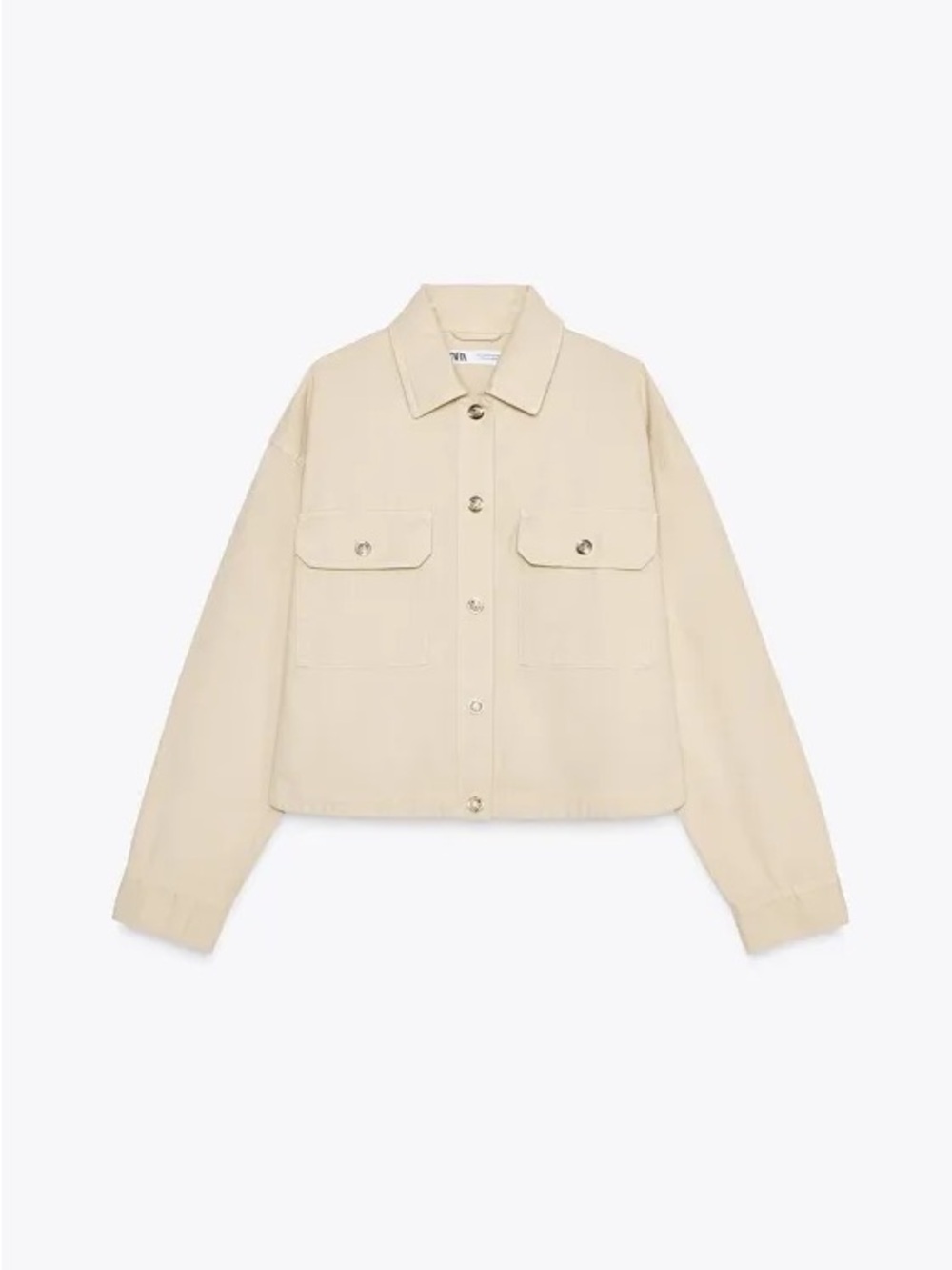 NWT Zara XS 1975 Cropped Denim Jacket in Camel